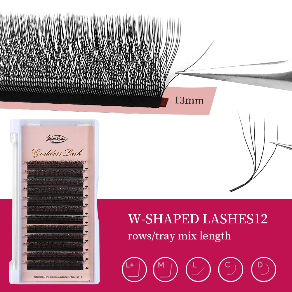 Goddess W3D 4D 5D M Curl Eyela - Eyelash Extension Human Hair 评论和价格